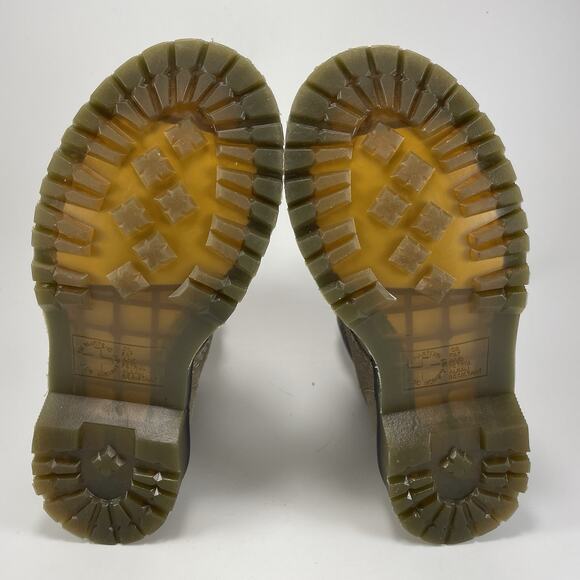 Dr Martens Docs 939 Combat Style Boots Womens Size 5 Tan Brown Leather 6-Eye - Picture 7 of 11